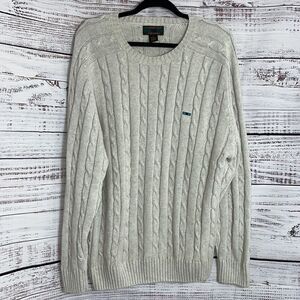 Vintage Alexander Julian sweater Mens size large cotton cable knit crew neck 90s